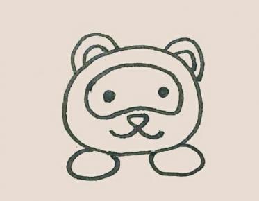 可爱小熊猫简笔画彩色4