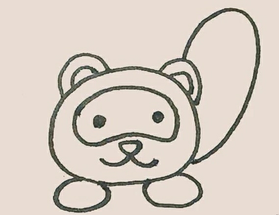 可爱小熊猫简笔画彩色5