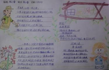 田园风光手抄报四年级3