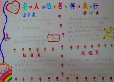 名人名言手抄报一等奖1