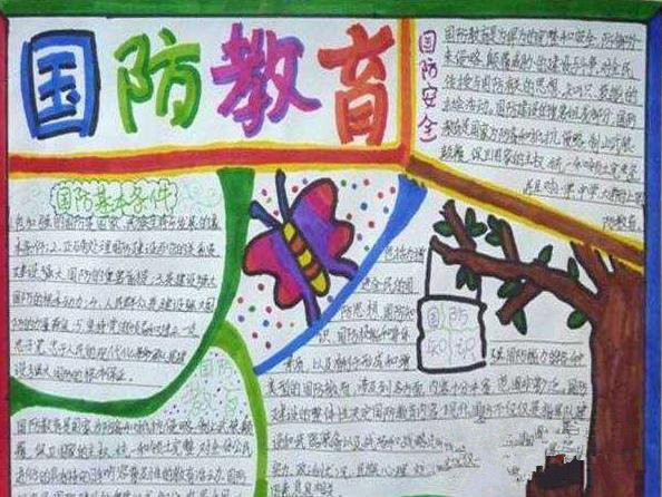 全民国防教育手抄报四年级2