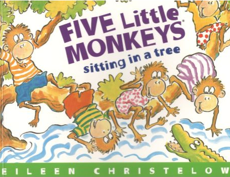 Five little monkeys sitting in a tree