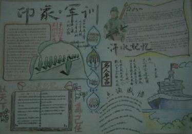 小学生军训手抄报内容2