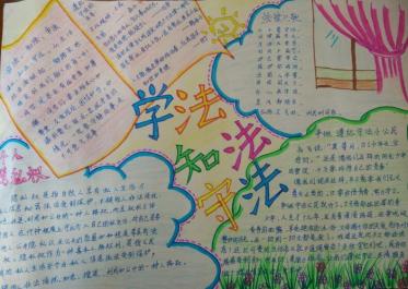 简单的知法守法手抄报1