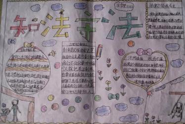 简单的知法守法手抄报2