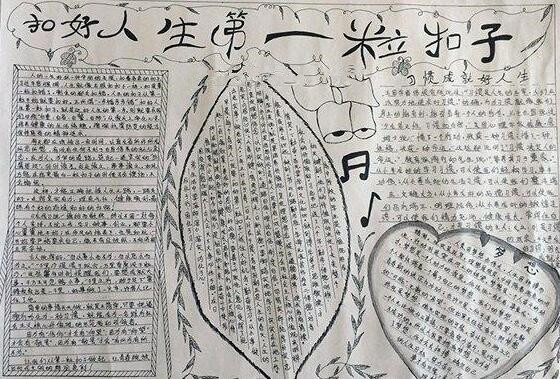 扣好人生扣子争当时代新人手抄报3