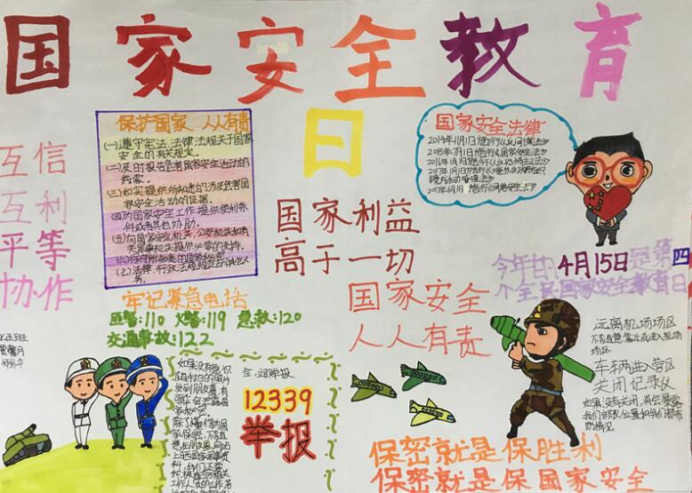 国家安全日手抄报大全1
