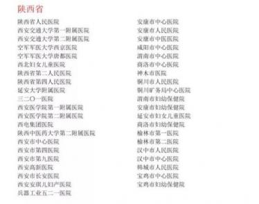 陕西无痛分娩试点医院名单