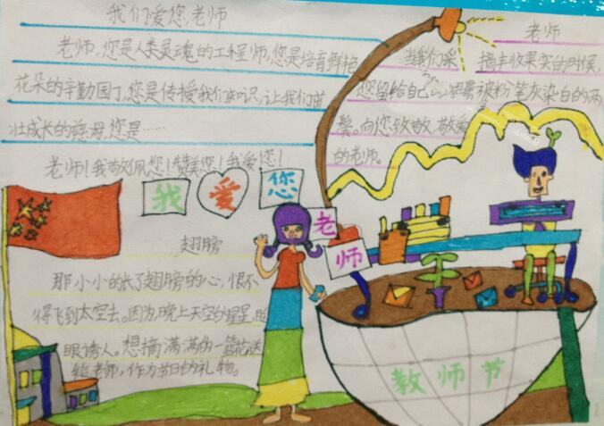 谢师恩手抄报简单漂亮3