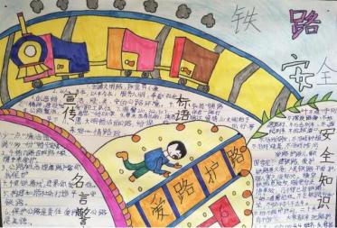 小学生爱护铁路手抄报2