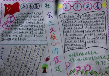 社会主义核心价值观手抄报内容1