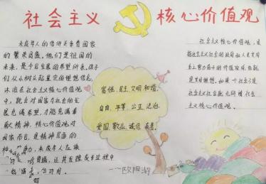 社会主义核心价值观手抄报图片2