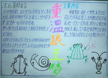 狼王梦手抄报版面设计1