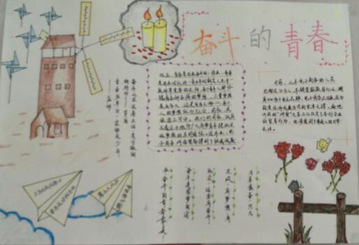 奋斗的青春最美丽手抄报内容2