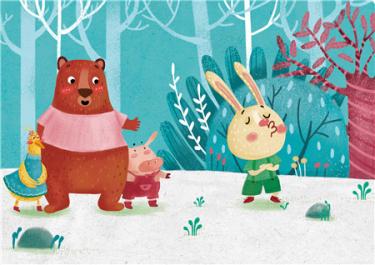 小学儿童短篇故事文字版：蹦蹦兔和胖胖熊的图画书