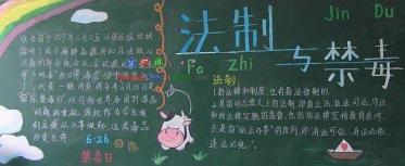 小学禁毒教育黑板报版面设计图