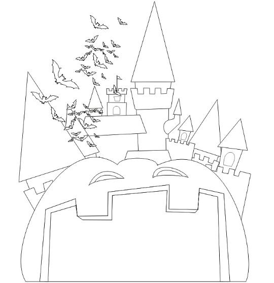 万圣节城堡简笔画图片大全 万圣节幽灵城堡怎么画