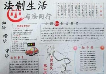 全国法制宣传日手抄报简单漂亮1