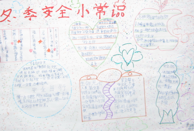 小学生冬季安全教育手抄报图片3