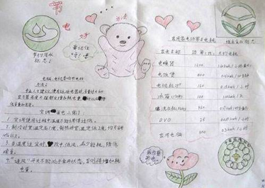 小学生节约用电手抄报图片3