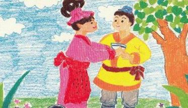 牛郎织女画儿童画图片大全