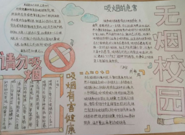 小学生禁止吸烟的手抄报漂亮2