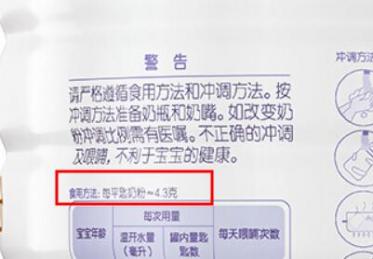 合生元可贝思羊奶粉一勺多少克