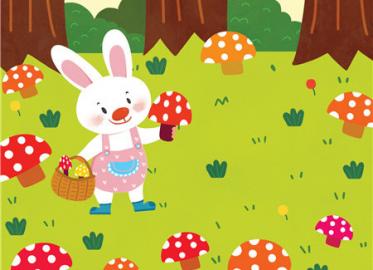 小白兔到森林里采蘑菇的故事