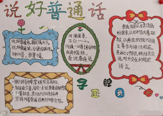 说普通话写规范字手抄报图片简单3