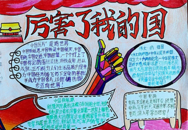 厉害了我的国手抄报简单易画3