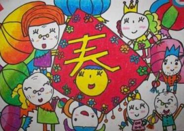 2020幼儿春节绘画图片大全