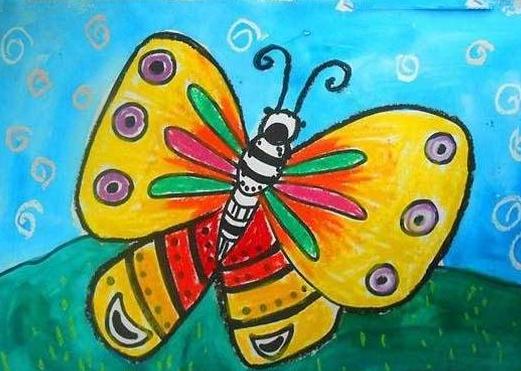 漂亮的蝴蝶怎么画图片 关于蝴蝶的儿童画图片大全