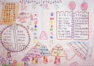 2020鼠年春节手抄报简单1