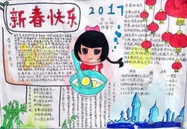 2020鼠年春节手抄报简单3