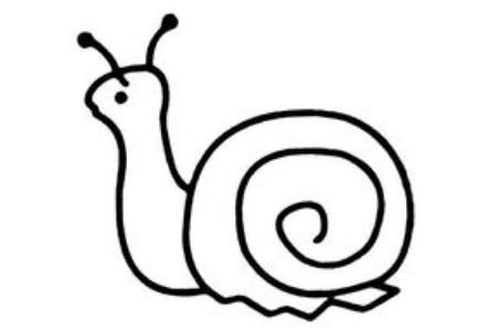 关于蜗牛的简笔画图片大全