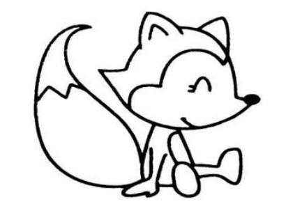 关于小狐狸的简笔画图片大全 狐狸简笔画图片大全可爱
