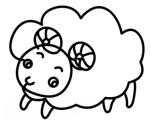 关于小绵羊的简笔画图片大全 简笔画小绵羊的画法