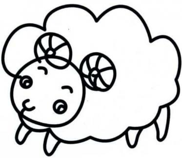 关于小绵羊的简笔画图片大全