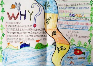 小学生保护湿地手抄报图片1