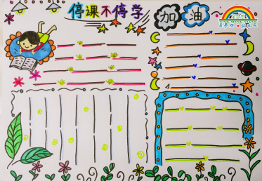 停课不停学手抄报图片大全1