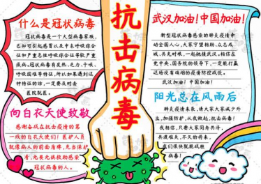 抗击病毒手抄报图片大全1