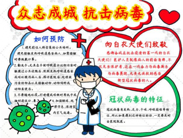 抗击病毒手抄报图片大全3