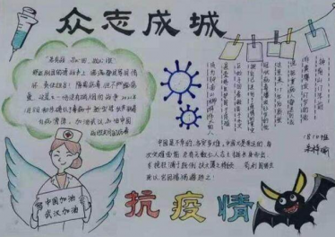 抗击病毒手抄报简单又漂亮1