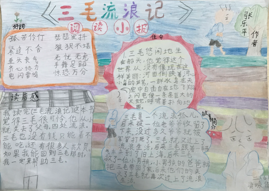 三毛流浪記讀書筆記摘抄好句