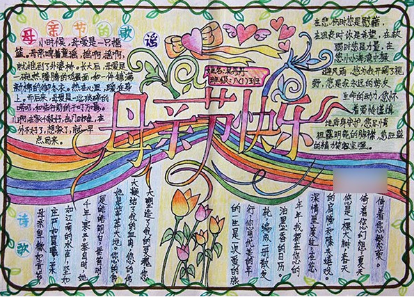 小学生母亲节手抄报图片大全1