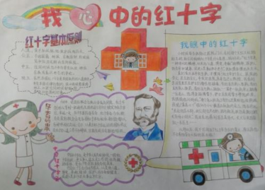 小学生关于红十字手抄报图片1