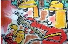 消防员救火儿童画图片大全7