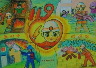 消防员救火儿童画图片大全8