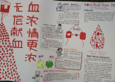 献血的手抄报简单又漂亮3