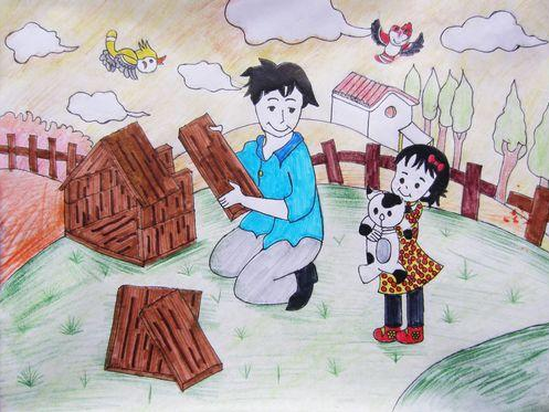 父親節(jié)幼兒繪畫圖片大全7